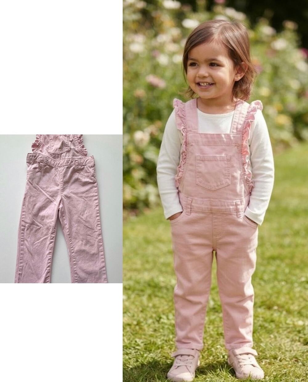 Pink ruffle overalls 4T The Children’s Place